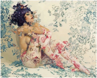 Sergio Lopez - Greensleeves - signed art print like Mark Ryden, Audrey Kawasaki - Image 1 of 2