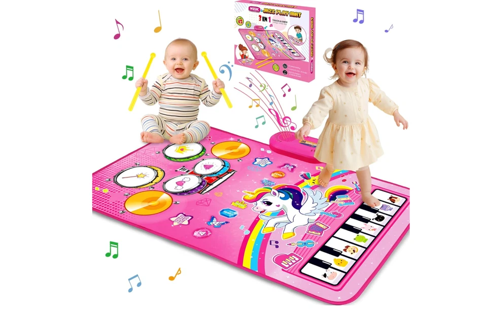 Paquete de juguetes para niños pequeños, alfombra de juego educativo/musical de 1-2 años y regalos bebé niña Foto 1 de 4