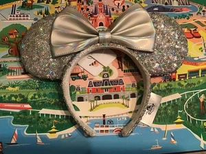 Orejas de lentejuelas plateadas de los parques de Disney - nuevas con etiquetas - Imagen 1 de 2