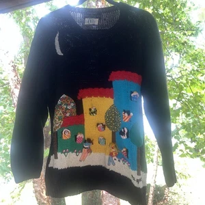 Women’s Vintage Raquel For Raquel’s Collection 3D Sweater Handmade Peru SZ Small - Picture 1 of 11