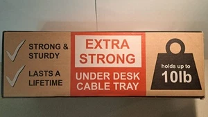 Scandinavian Hub Under Desk Rack Cable Tray Organizer Black Set Of 2 NEW IN BOX - Afbeelding 1 van 7