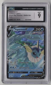 2021 Pokemon Vaporean V Black Star Promos Full Art Holo Card CGC 9.0 Mint Card S - Picture 1 of 1