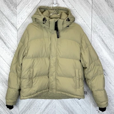 Chaqueta Aritzia The Super Puff Mujer Talla Mediana Caqui Tostado Abrigo Bomber Invierno Foto 1 de 4