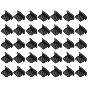 35pcs Téléphone Mini USB Port Prises Couvre Protection Poussière pour Mini USB End, Noir - Photo 1 sur 4