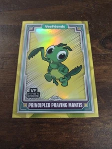 2025 Topps Chrome VeeFriends Principled Praying Mantis #90 refractor amarillo - Imagen 1 de 2