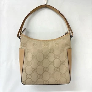 GUCCI GG Canvas One Shoulder Bag Tote Bag Leather - Picture 1 of 12