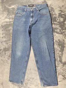 VTG Levis Silvertab Jeans Mens 34x34 Blue Baggy Y2K Skater Medium Wash Denim - Picture 1 of 11