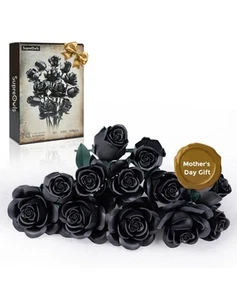 Schwarze Rosen Blumenstrauß Bauset, Kunstblumen Botanical Collection Blo... - Bild 1 von 7
