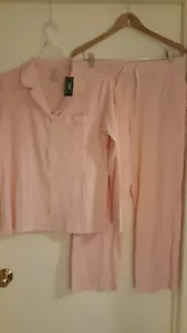 New L.L. Bean Pajama Set Cotton Pink Womens medium - Picture 1 of 5