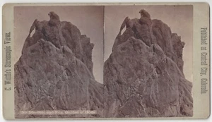 Charles Widefle Stereoview 1880 - Formación rocosa Jardín de los Dioses - Colorado - Imagen 1 de 2