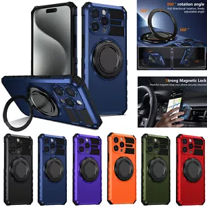 For iPhone 16 Pro Max 15 14 13 12 11 Shockproof Magnetic Ring Stand Case Cover - Picture 1 of 67