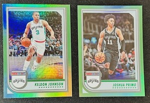 San Antonio Spurs 2022-23 Hoops Green Prizm /99 Keldon Johnson & Joshua Primo!