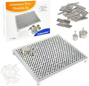 The Hobbyworker Wire Bending Jig,Includes 30 Metal Pegs for Jewelry Making Tools - Picture 1 of 12