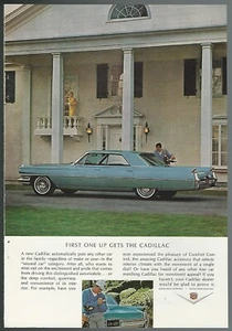 1964 CADILLAC SEDAN De VILLE advertisement, Sedan deVille, golf date, print ad - Bild 1 von 3
