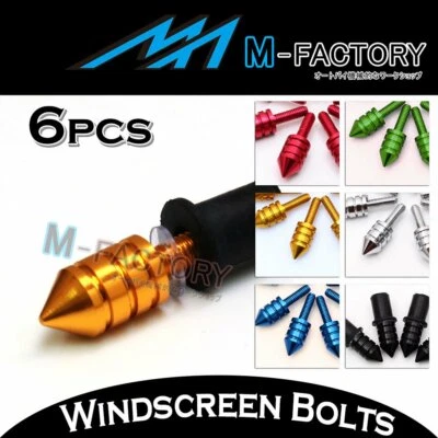 Spike Windshield Fairing Screws 6pcs Bolt Set Fit Honda CBR 1000RR 250R 600RR Foto 1 de 4