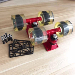 Skateboard Parts Kit Wheels Trucks ABCE-9 Bearings Spacers Skateboard Pads Bolts - Picture 1 of 9