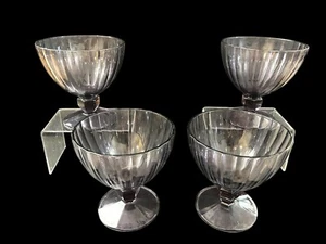 Cristal d'arques QUADRO Amatista Púrpura 4 Champagne Sherbet Helado Arcoroc - Imagen 1 de 13