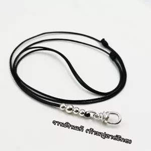 Amuleto budista tailandés hecho a mano colgante negro cuerda 1 gancho 14-30" a - Imagen 1 de 1
