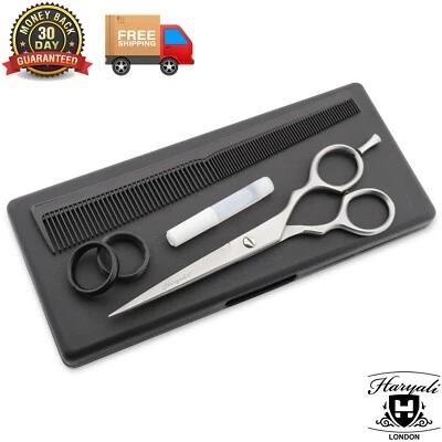 HARYALI LONDON Tijera de Peluquería para Corte de Pelo de Salón con Tijeras Aceite y Peine de Pelo
