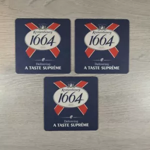Kronenbourg 3 x Vintage Bierdeckel Kneipe Bar Untersetzer Breweriana - Bild 1 von 4