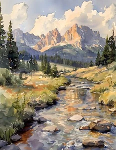 Rocky Mountain National Park, Colorado Landscape Giclée Art Print 8,5X11 pollici - Foto 1 di 2