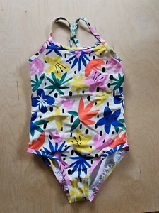 NWOT HANNA ANDERSSON SUNBLOCK SCOOP BACK TROPICAL FOREST O/P  SWIMSUIT 100 4 - Picture 1 of 7