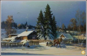 Nieve derretida 436 - Tabla contada patrón de punto de cruz artesanía de costura - Imagen 1 de 5