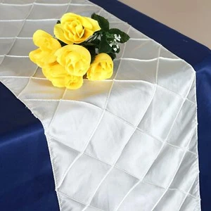 Elfenbein Biesen Tischläufer, 30 cm x 274 cm (12" x 108") - Bild 1 von 2