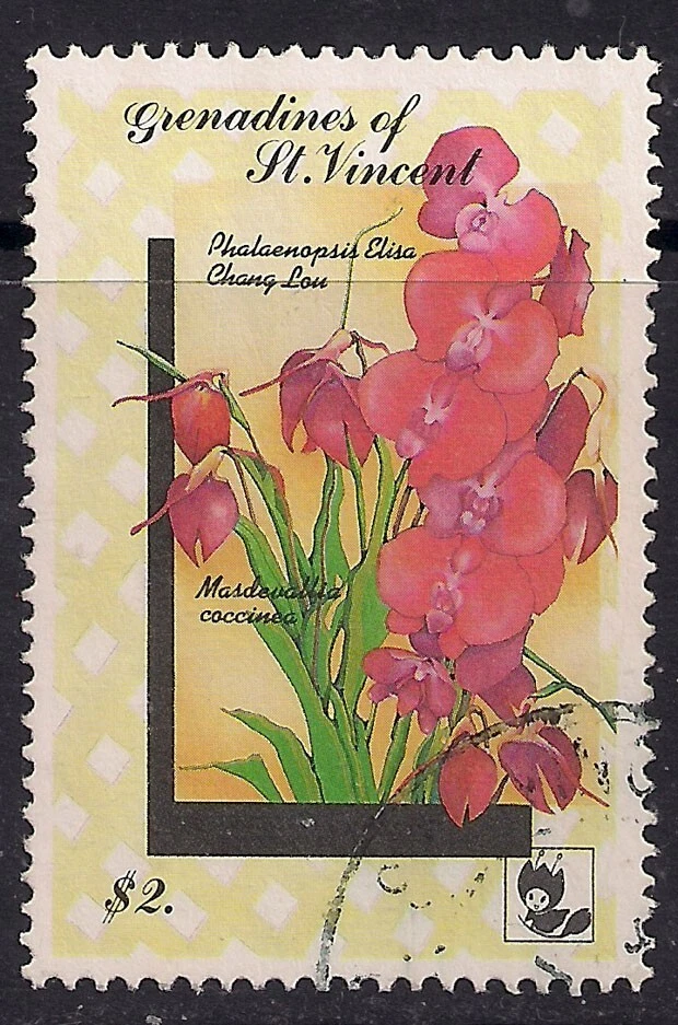 St. Vincent Grenadines  $2 Flower used stamp (J202 ) Foto 1 de 1