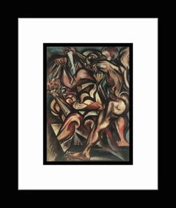 JACKSON POLLACK - Custom Framed 'NAKED MAN WITH KNIFE' Art Print - Picture 1 of 1