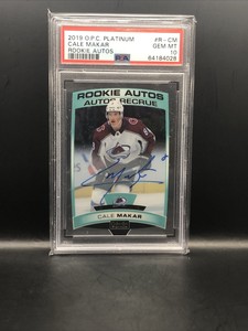 2019-20 OPC Platinum Rookie Auto #R-CM Cale Makar Auto PSA 10 RC