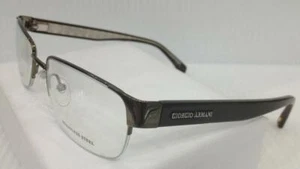 GIORGIO ARMANI GA882 O84 BROWN SEMI RIMLESS EYEGLASSES 53-18-140 ITALY NEW RX - Picture 1 of 3