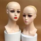 Female Bald Cometology Mannequin Head, Realistic Training Head Doll Face for Wig