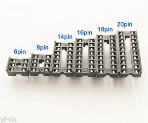10pcs 6pin 8pin 14pin 16pin 18pin 20pin DIP Flat IC Socket Adapter Solder Type - Picture 1 of 9