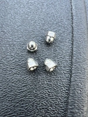 Stainless Steel 3mm Dome Nuts Replaces Nickel Plated Wilesco Parts- Set Of 4 - Image 1 of 3
