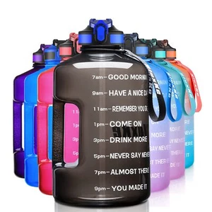Motivational Water Bottle with Straw & Handle,One Gallon Water Bottle 128 Oz/3.8 - Picture 1 of 7