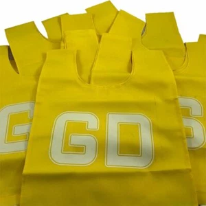 Netball Poly Cotton Vest Bibs Indoor Outdoor Number Mesh Pack of Seven - Picture 1 of 2