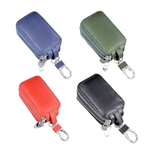 Unisex Key Pouch with Two Zippers Spacious and Durable Keyring Keys Organizer - Photo 1/12