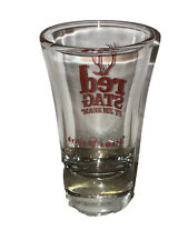 Jim Beam Red Stag Shot Glass Kentucky Straight Bourbon Whiskey Deer Bar Pub