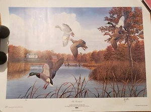 VTG 1993 Ducks Unlimited Print Signed Numbered The Homestead Mallards VA - Picture 1 of 4