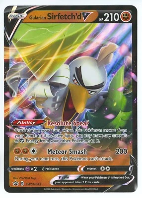 Pokémon Galarian Sirfetch’d V SWSH043 JUMBO PROMO Holo Card - Image 1 of 2
