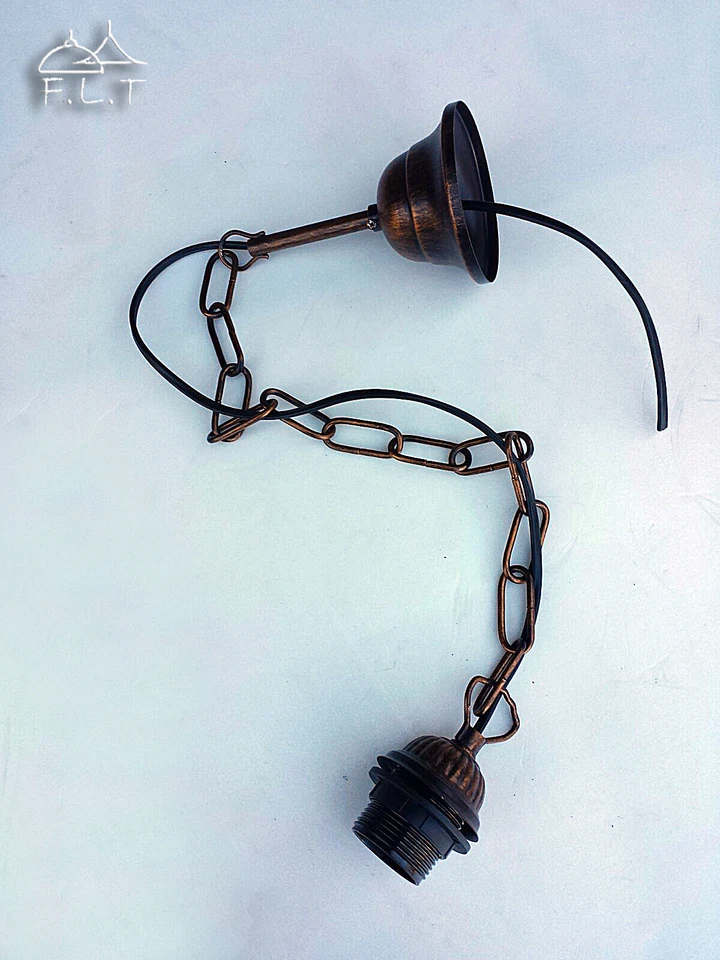 Catena in ferro battuto Portalampade ricambio lampadario sospensione - Image 1 of 1