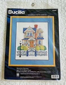 Vintage NOS Bucilla Victorian Charmer gestempelt gezählt Kreuzstich Kit # 41654  - Bild 1 von 2