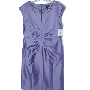 Jessica Howard Dress 12 Beaded Jeweled Lavender Mother Bride Groom Wedding - Picture 1 of 13