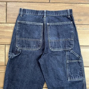 Sears Carpenter Pants Mens 28x30 Blue Vintage Straight Leg Work Wear Jeans - Picture 1 of 12