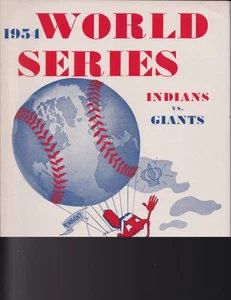 1954 Cleveland Indians World Series Program  Near-Mint - Picture 1 of 1