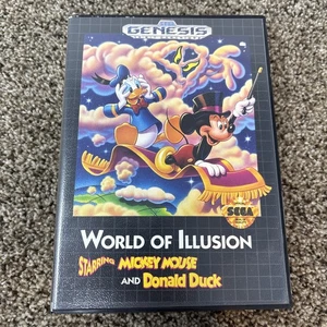 Sega Genesis Game World Of Illusion Starring Mickey Mouse And Donald Duck CIB  - Picture 1 of 6