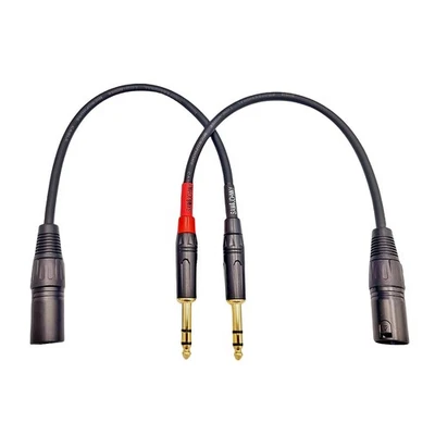 SAM&JOHNNY XLR Cable, 1/4 inches TRS to XLR Cables, 2 Packs XLR to 1/4 Balanced Mic Cabl...