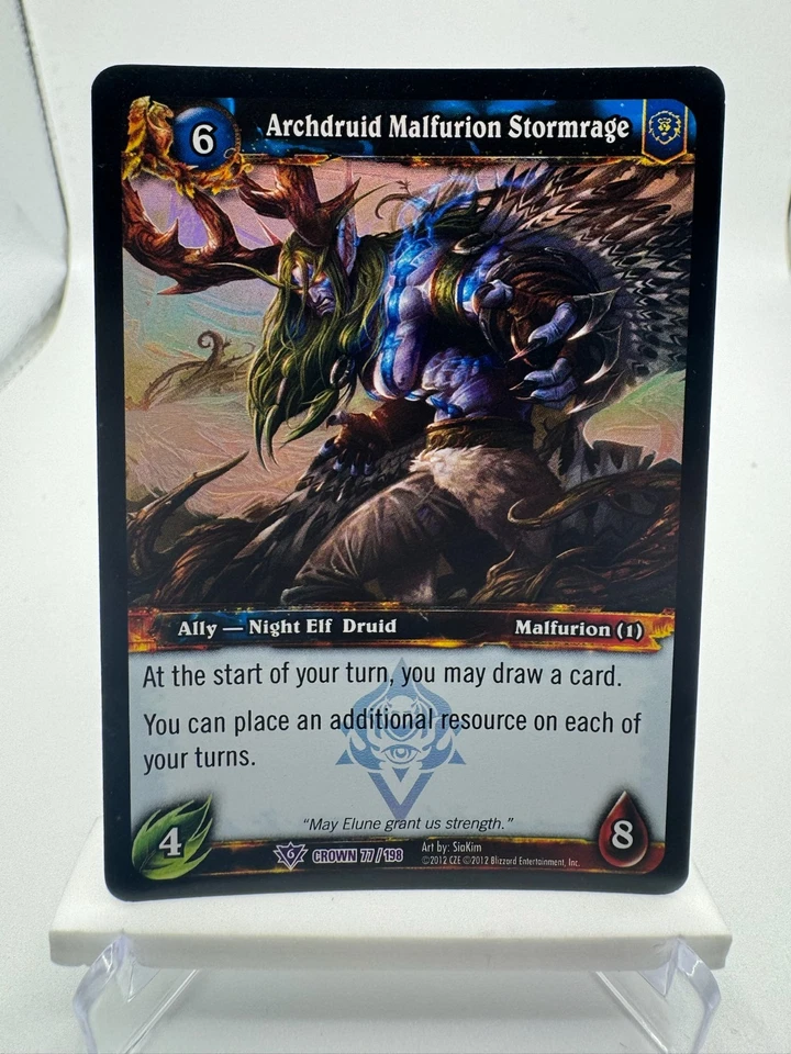 World of Warcraft TCG Foil Promo Crown Archdruid Malfurion Stormrage - Image 1 of 1