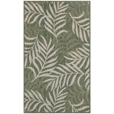 Garden Oasis Green Ivory 2 Ft. X 4 Ft. Nature-Inspired Contemporary Area Rug - Image 1 of 4